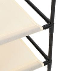 Vidaxl Omara s 4 košarami iz blaga krem 63x30x71 cm jeklo