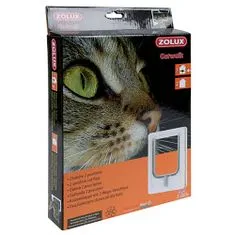 Zolux CAT DOOR vrata za mačke z dvotočkovno ključavnico 15,5x17cm bela
