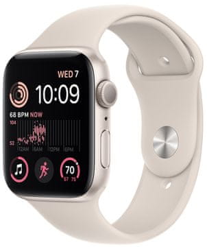 Apple Watch SE 2022 pametna ura, 44 mm, Starlight (MNJX3BS/A) - rabljeno