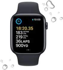 Apple Watch SE 2022 pametna ura, 44 mm, Midnight (MNK03BS/A)