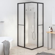 Vidaxl Tuš kabina mlečno steklo ESG 80x70x180 cm črna