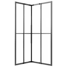 Vidaxl Tuš kabina mlečno steklo ESG 80x70x180 cm črna