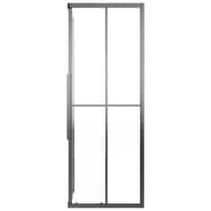 Vidaxl Tuš kabina mlečno steklo ESG 80x70x180 cm črna