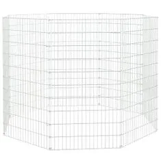 Greatstore 8-delna ograda za zajce 54x100 cm pocinkano železo