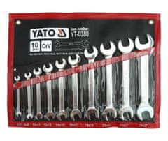 shumee YATO SATINIRANI ODPRTI KLJUČI 10 kom. 6-27 mm. KOVČEK 0380