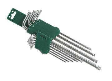 Jonnesway Garnitura zelo dolgih 5-krakih ključev Torx tip L H16109S, 9 kosov