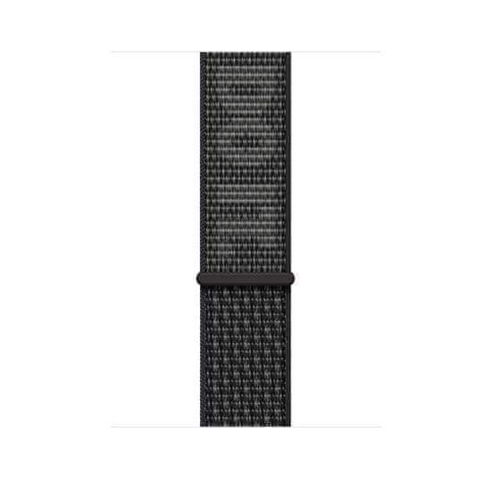 Apple Športni pašček Nike, 45mm, Black/ Summit White (MPJ13ZM/A)