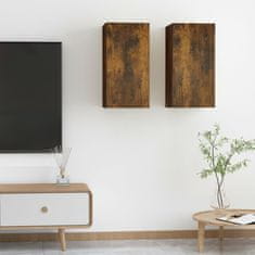 Vidaxl TV omarice 2 kosa dimljeni hrast 30,5x30x60 cm konstruiran les