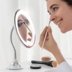 Northix Ogledalo za ličenje s povečavo in LED 