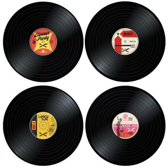 Northix 4x pogrinjki - vinilne plošče