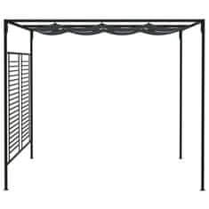 Vidaxl Paviljon z zložljivo streho 4x3x2,3 m antraciten 180 g/m2
