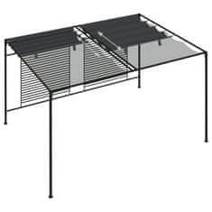Vidaxl Paviljon z zložljivo streho 4x3x2,3 m antraciten 180 g/m2