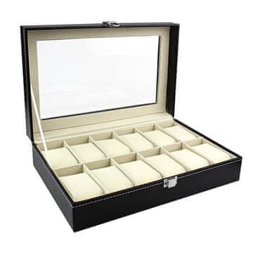 Northix Premium škatla za ure - 12 rež za ure
