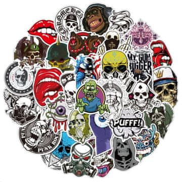 Northix Paket nalepk - punk