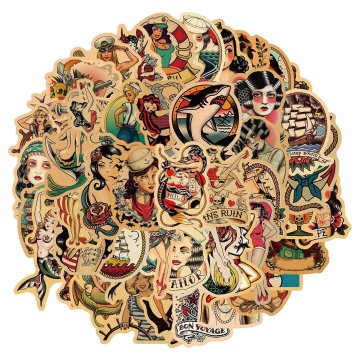 Northix Paket nalepk - retro pin-up