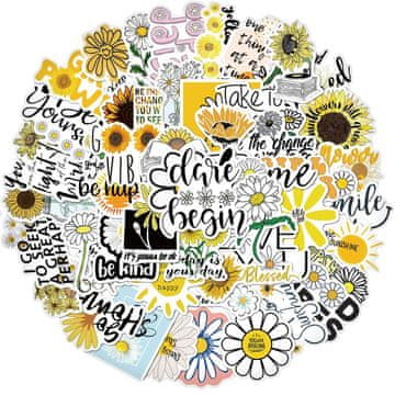 Northix Paket nalepk - navdihujoče rože