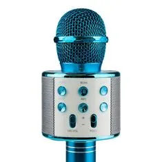 Northix KTV - brezžični karaoke mikrofon - moder 