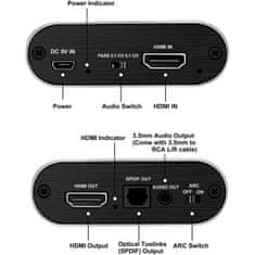 Northix HDMI Audio Extractor - 3D / 1080p / 4K 