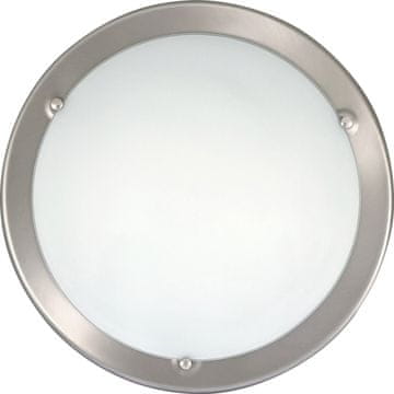 shumee Steklena stropna svetilka 38 cm E27 2x60W saten krom okrogla Ufo 5151 Rabalux