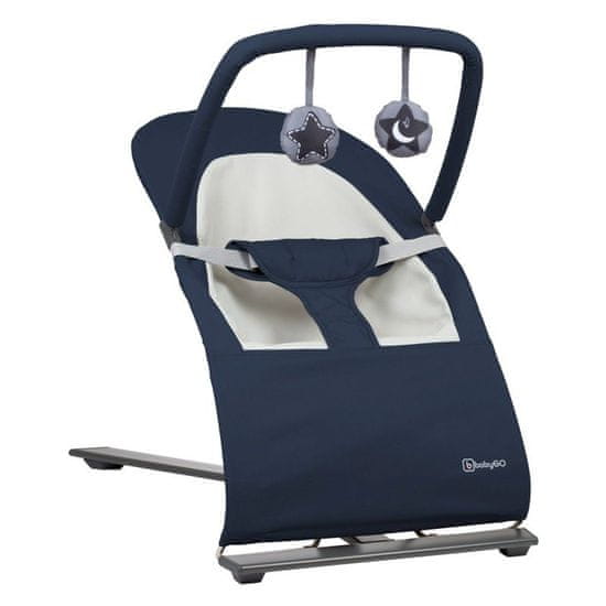 BabyGO Deckchair Fancy Temno modra