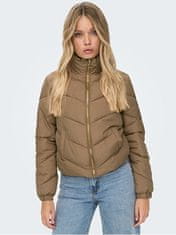 Jacqueline de Yong Ženska jakna JDYFINNO 15221646 Beaver Fur LIGHT GOLD ZIP (Velikost L)