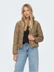 Jacqueline de Yong Ženska jakna JDYFINNO 15221646 Beaver Fur LIGHT GOLD ZIP (Velikost L)