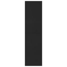 Vidaxl Knjižna omara/pregrada črna 155x24x160 cm iverna plošča