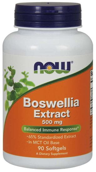 NOW Foods Boswellia ekstrakt, 500 mg, 90 mehkih kapsul