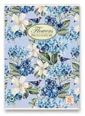 Pigna Šolski zvezek Nature Flowers, A4, kvadraten, 40 listov, mešani motivi