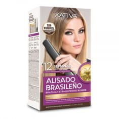 Kativa Brazilska keratinska krema za svetle lase, 6-delni set, ravni lasje do 12 tednov