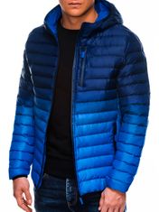 OMBRE Moška zimska prešita jakna Avalanche temno modra M