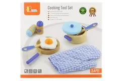 New Classic Toys Otroške lesene posode Viga-za zajtrk modre barve