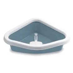 Stefanplast Sprint Corner white steel blue 40x56x14cm kotni mačji WC