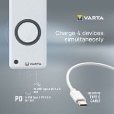 Varta Powerbank brezžična prenosna baterija, 20000 mAh (57909101111)