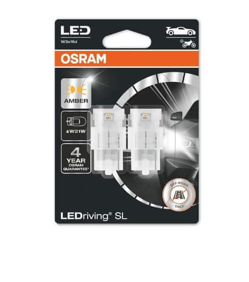 Osram ŽARNICA LED W21W LEDriving SL 12V 1,3W 7505DYP-02B W3x16d BLI2