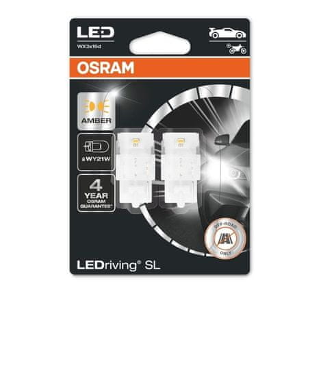 Osram ŽARNICA LED WY21W LEDriving SL 12V 1,3W 7504DYP-02B WX3x16d BLI2