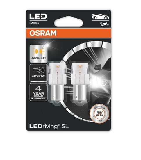 Osram ŽARNICA LED PY21W LEDriving SL 12V 1,3W 7507DYP-02B BAU15s BLI2