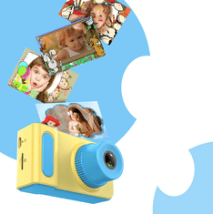 Zaparevrov Otroška mini kamera s fotoaparatom, rumena in modra