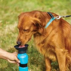 Zaparevrov Potovalna steklenička za pse s skledo, 500 ml