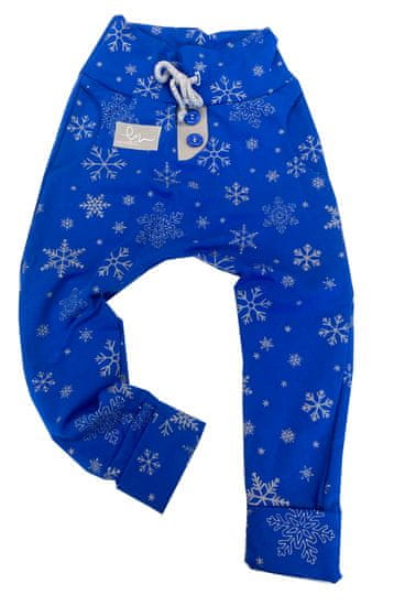 Nootka Dolge hlače snežinke baggy pariška modra, ročno delo