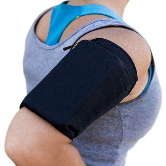 MG Elastic Armband tekaški etui za telefon S, črna