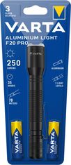 Varta Aluminium Light F20 Pro ročna svetilka, 250 lm, črna