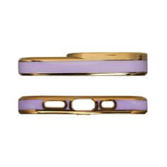 slomart modni etui za iphone 12 gelski etui z zlatim okvirjem vijolične barve