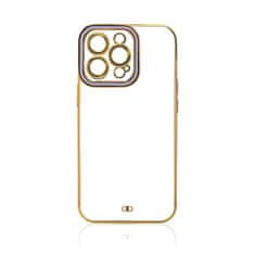 slomart modni etui za iphone 12 gelski etui z zlatim okvirjem vijolične barve
