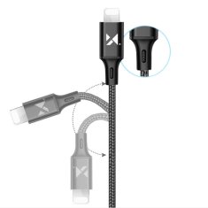 WOZINSKY USB kabel za iPhone Lightning 2,4 A, 1 m, črn