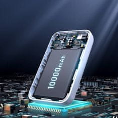 Joyroom powerbank 10000mAh 20W Power Delivery Quick Charge magnetni brezžični polnilec Qi 15W za iPhone, združljiv z MagSafe, modri (JR-W020 blue)