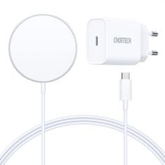 Choetech MagSafe indukcijski polnilec + adapter PD5005, bel (T517-F)