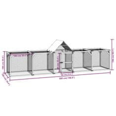 Vidaxl Kokošnjak 500x100x150 cm impregnirana trdna borovina