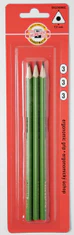 Koh-i-Noor grafitni trikotni svinčnik št. 3 /zeleni komplet 3 kosov
