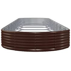 Vidaxl Visoka greda iz cinkanega jekla 600x140x36 cm rjava